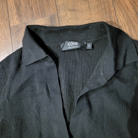 Simons Icone Black Collared Bodysuit - Picture 2 of 2